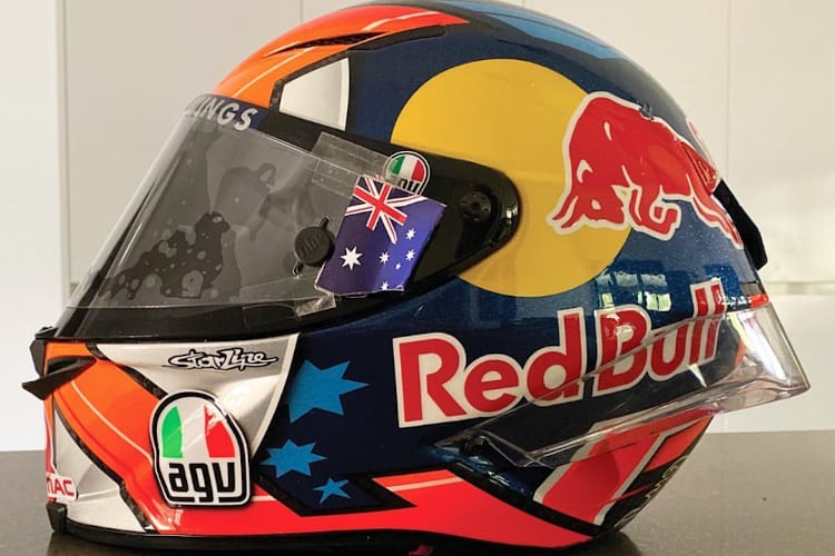 Jack Miller stellte diesen AGV-Helm zur Verfügung