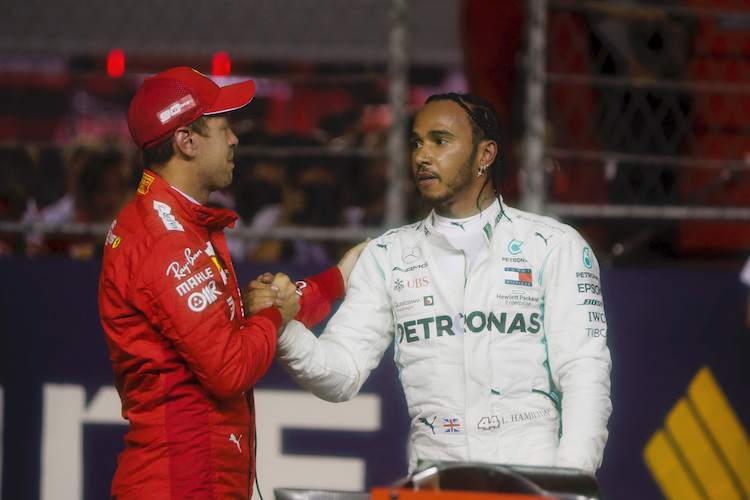 Vettel und Hamilton auf dem Siegerpodest von Kanada