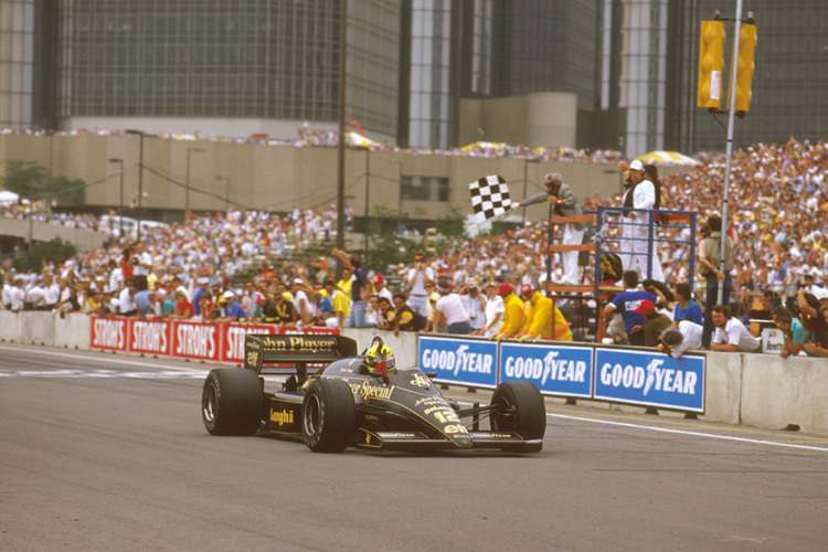 Ayrton Senna in Detroit 1986