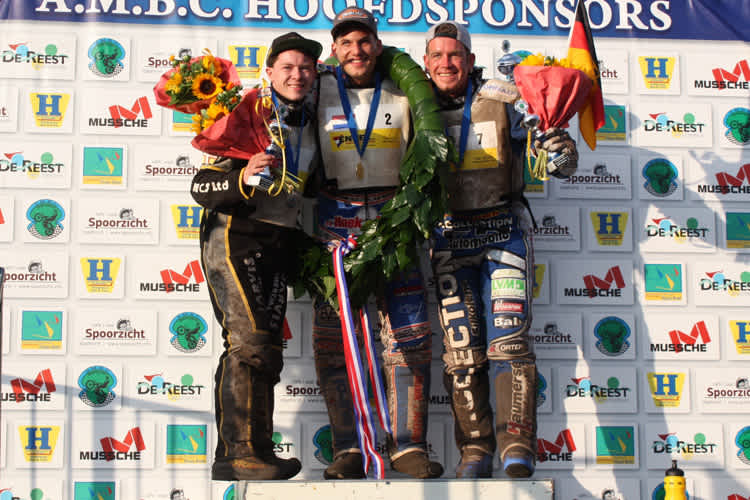 Die Top-3: James Shanes, Jannick de Jong und Stephan Katt (v.l.)