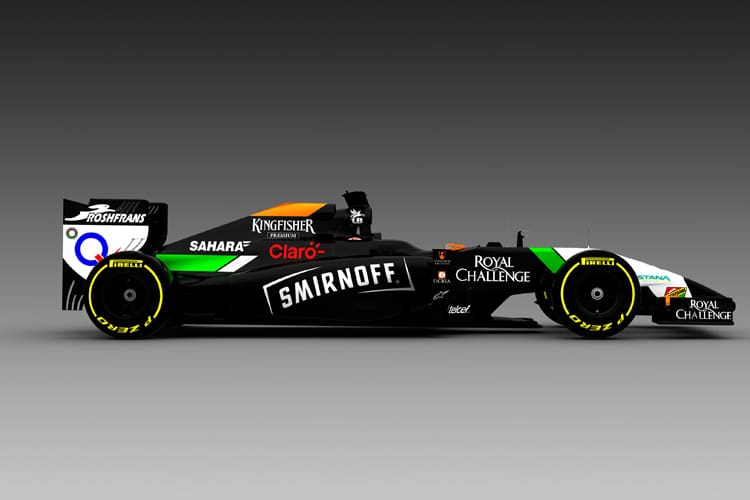 Nico Hülkenberg und Sergio Pérez fahren in Barcelona das Smirnoff-Logo spazieren