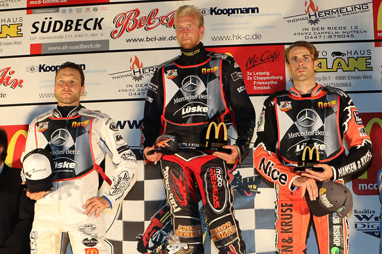 Die Top-3 von Cloppenburg: Martin Smolinski, Timo Lahti und Niels-Kristian Iversen (v.l.)