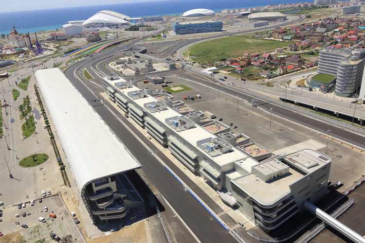 Die künftige GP-Piste von Sotschi