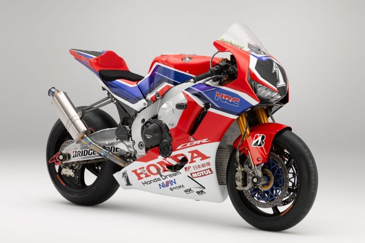 Die HRC Fireblade ist klassisch lackiert