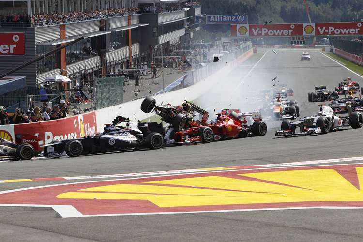 Auch der Startunfall von Spa 2012 wurde untersucht