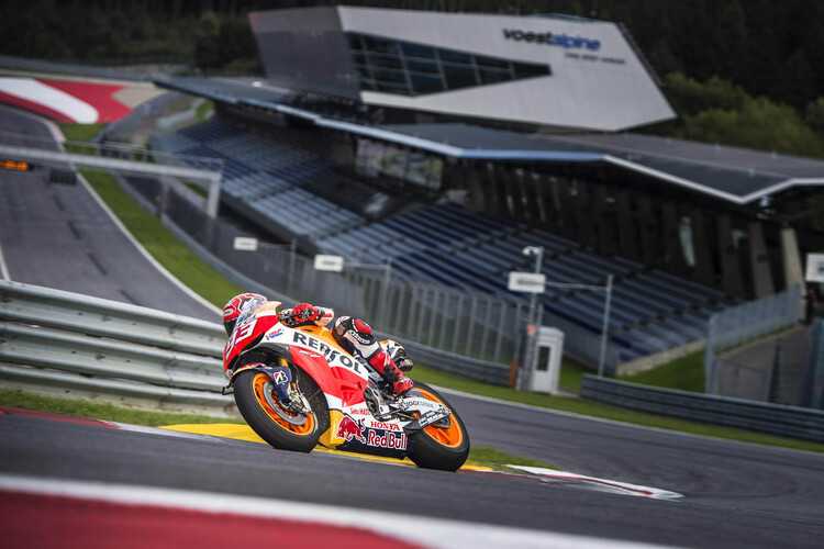 Marc Márquez übte schon im Sommer 2015 in Spielberg mit der Werks-Honda RC213V