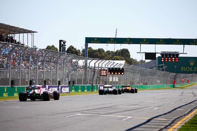 Der Halo versperrte den Fahrern in der ersten Startreihe die Sicht auf die Startampel