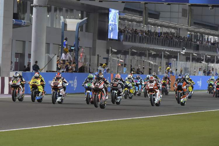 Moto2-Feld in Katar: stark besetzt
