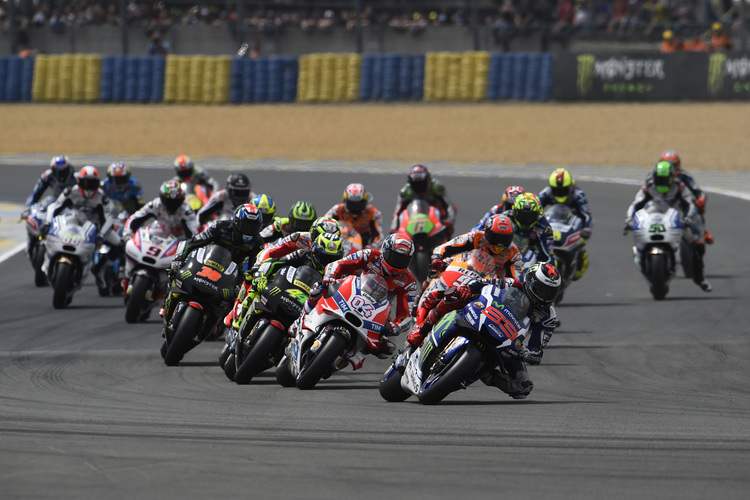 Das MotoGP-Startfeld in Le Mans 2016: Elf von 12 Teams sind für 2017 an ihre Werke gebunden