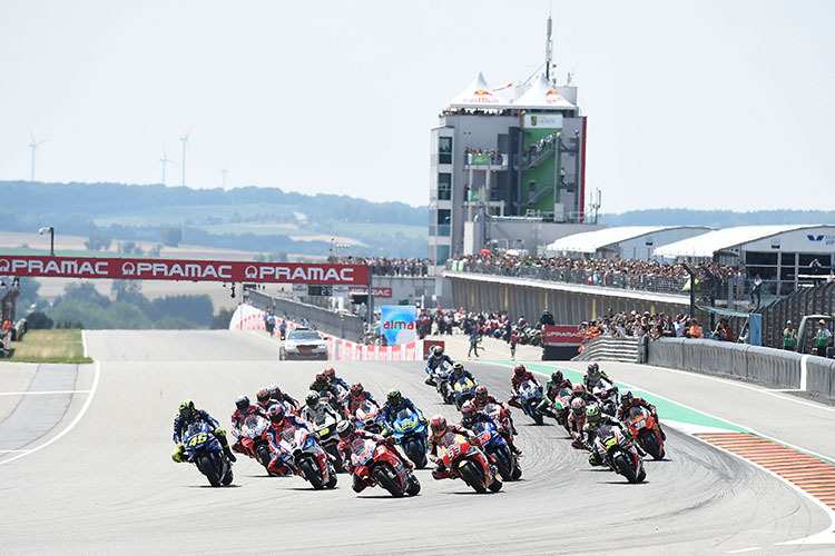Start zum MotoGP-Rennen in Sachsen 2018