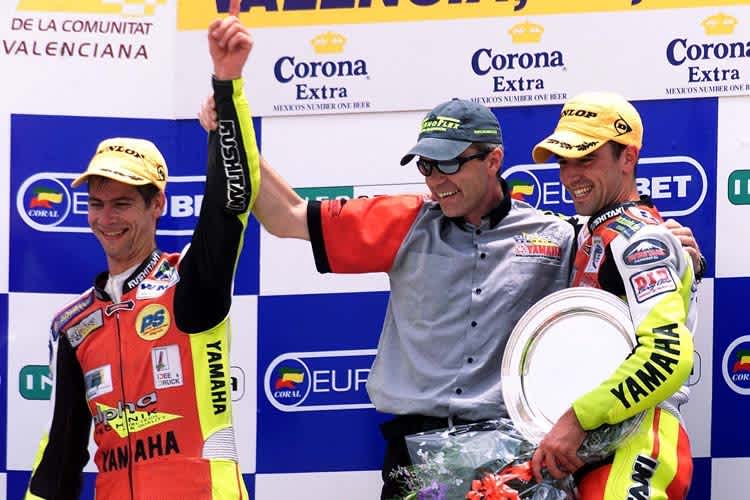 SSP-WM 2000 in Valencia: Teuchert (links) und Kellner auf dem Podest