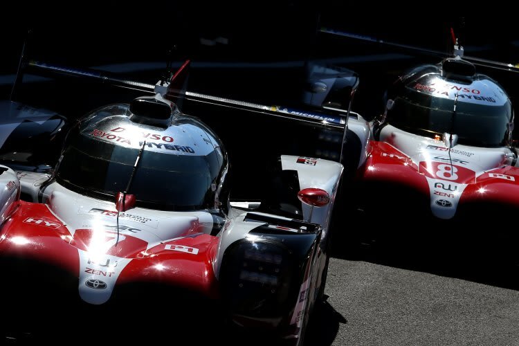 Die beiden Toyota TS050 Hybrid in Spa-Francorchamps