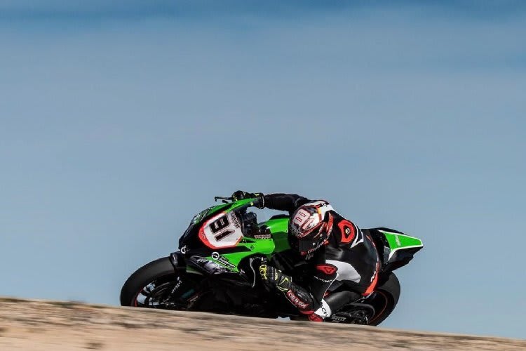 Jordi Torres auf der Pedercini Kawasaki