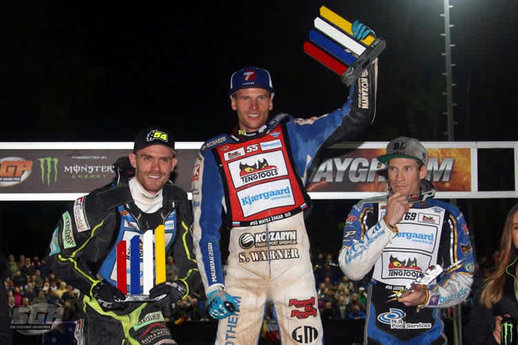 Die Top-3 von Teterow: Martin Vaculik, Matej Zagar und Jason Doyle (v.l.)
