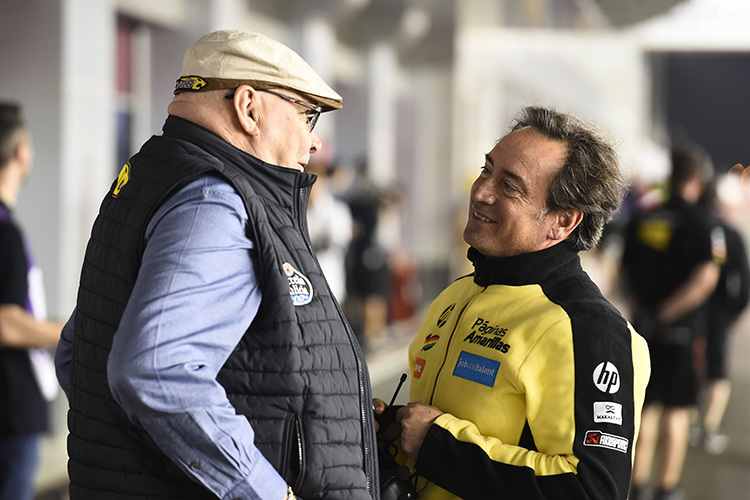 Brauerei-Milliardär Marc van der Straten mit Moto2-Teambesitzer Sito Pons