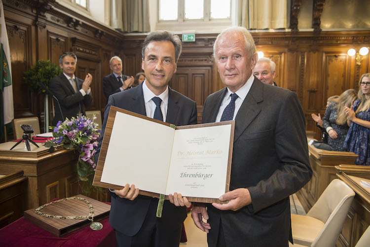 Ehrenbürger Dr. Helmut Marko mit Bürgermeister Siegfried Nagl