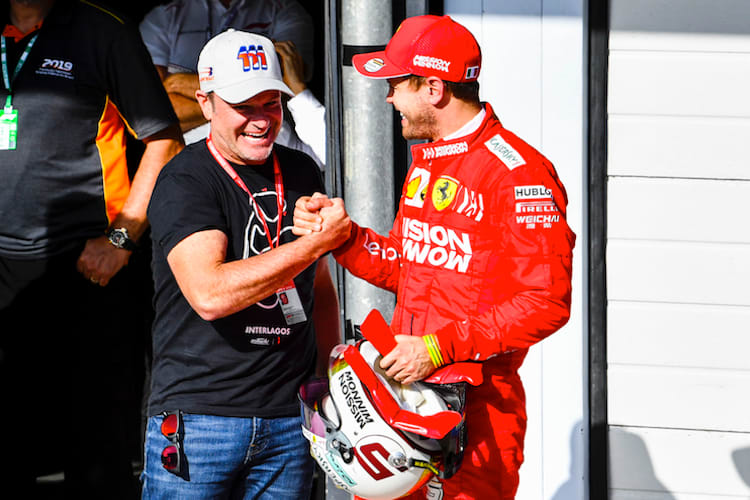 Ex-GP-Pilot Rubens Barrichello gratuliert Sebastian Vettel