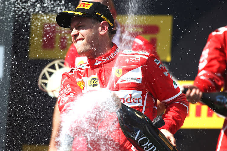 Sebastian Vettel in Ungarn: Wollen Sie wissen, welche Bilder die kleine Kamera auf der Flasche lieferte?