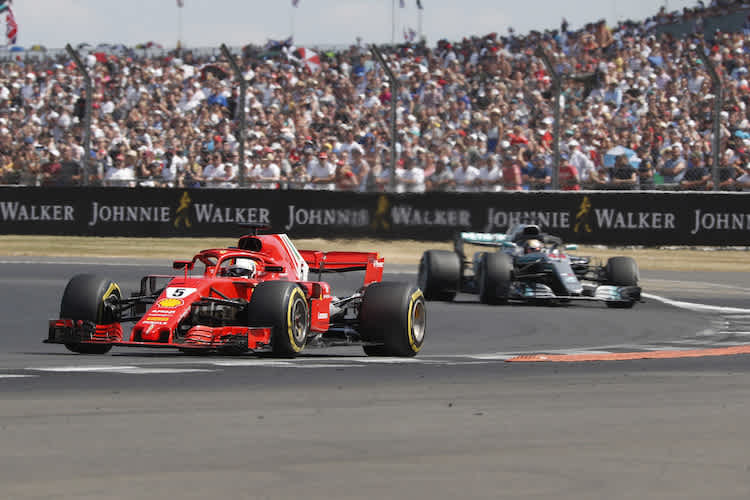 Sebastian Vettel und Lewis Hamilton