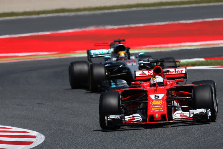 Sebastian Vettel und Lewis Hamilton