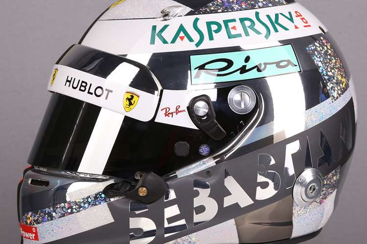 Der neue Helm von Sebastian Vettel