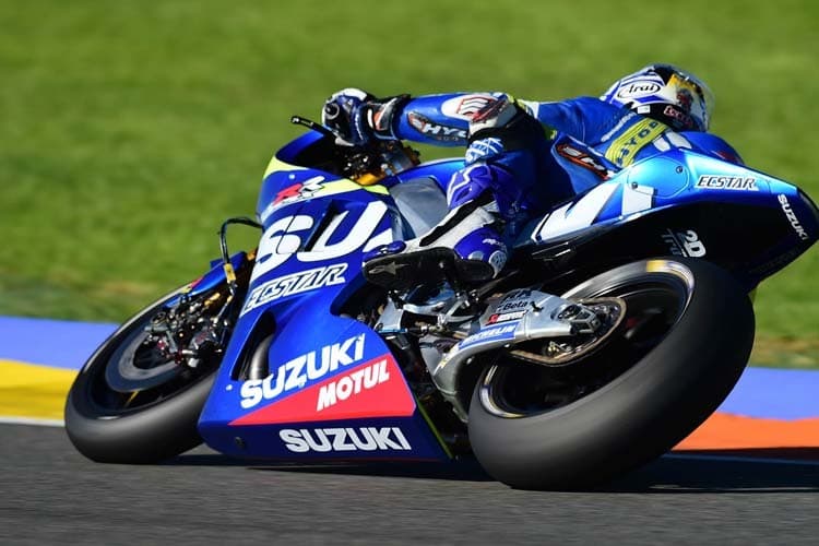 Maverick Viñales auf der Suzuki GSX-RR beim Valencia-Test im November