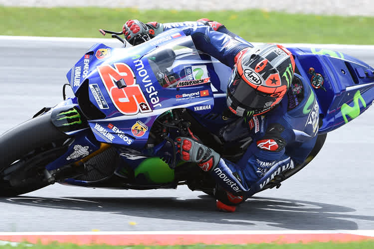 Maverick Viñales mit der neuen Verkleidung im Q2