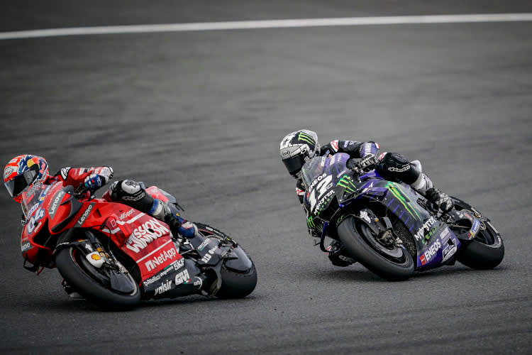 Andrea Dovizioso setzte sich gegen Maverick Viñales durch