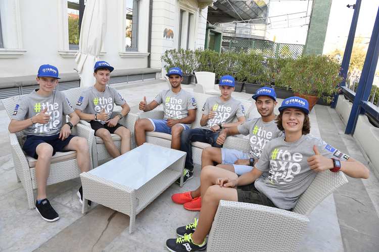 Vorfreude auf das Training: Die Teilnehmer des vierten Yamaha VR46 Master Camps