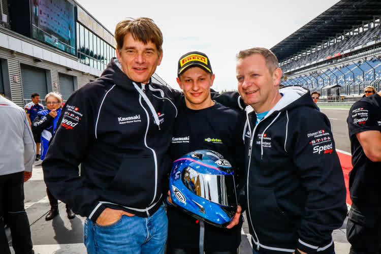 Team Weber Diener mit Evren Bischoff, Chris Stange und Emil Weber (v.li.)