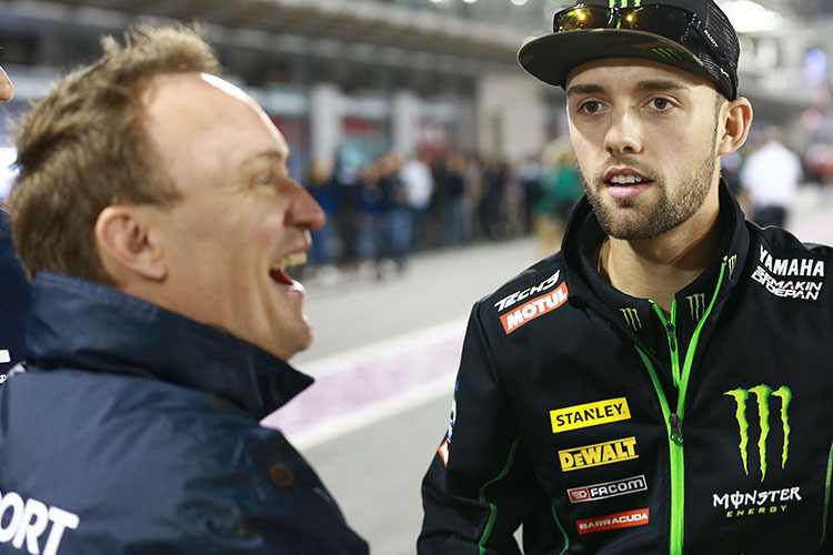 Experte Ralf Waldmann mit MotoGP-Rookie Jonas Folger