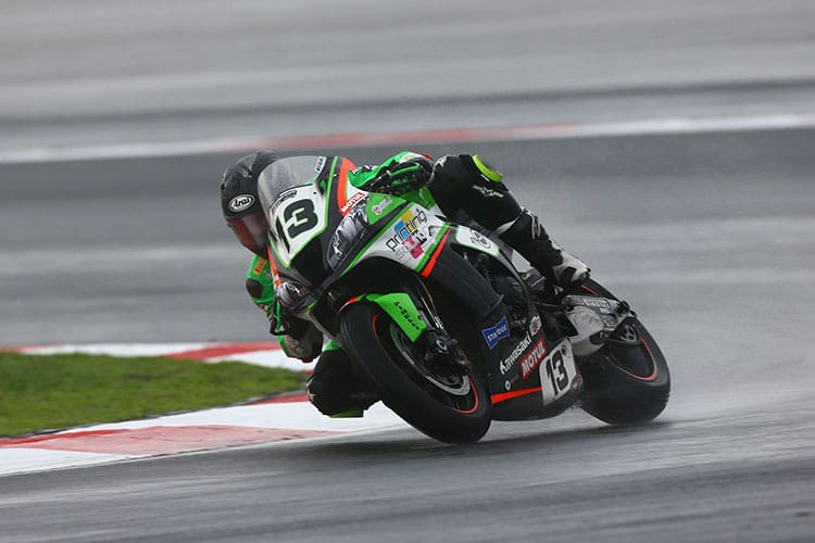 Anthony West auf der Pedercini-Kawasaki 