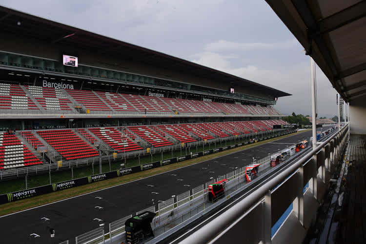 So sah es vor dem Moto3-Training in Barcelona aus