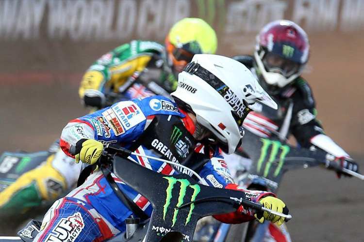 Tai Woffinden vor Darcy Ward und Greg Hancock