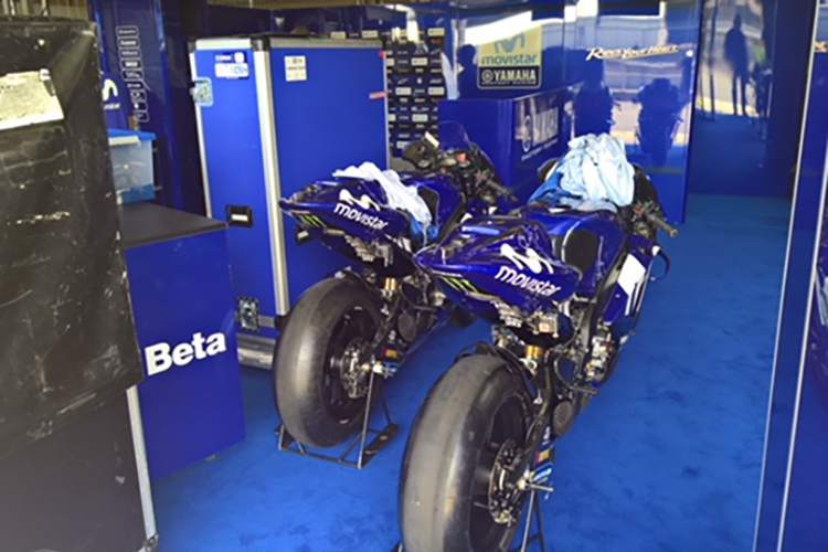 Die Bikes von Maverick Viñales blieben am Montag unberührt