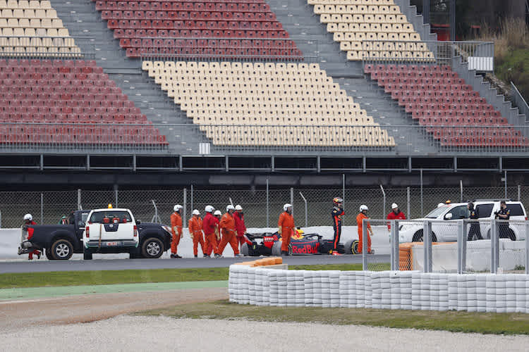 Max Verstappen landete im Kies