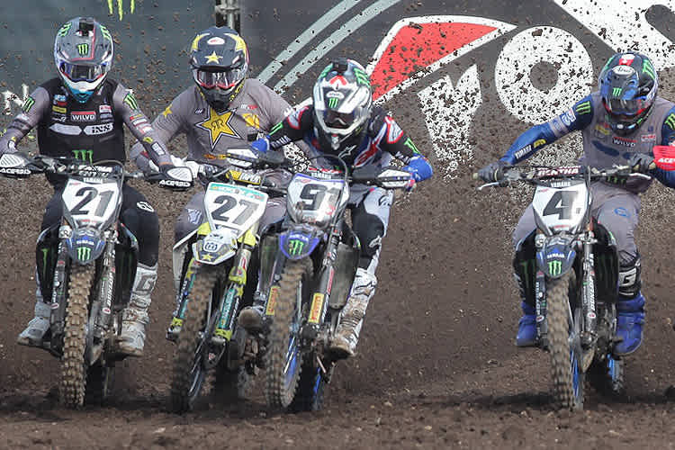 Yamaha tritt 2020 mit 3 Werksfahrern an: Gautier Paulin (#21), Jeremy Seewer (#91) und Arnaud Tonus (#4)