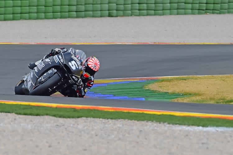 Johann Zarco auf der Rennstrecke von Valencia