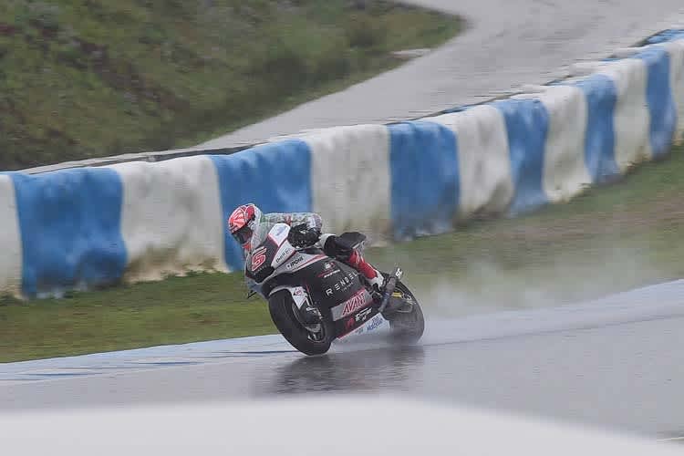 Johann Zarco im Regen von Jerez