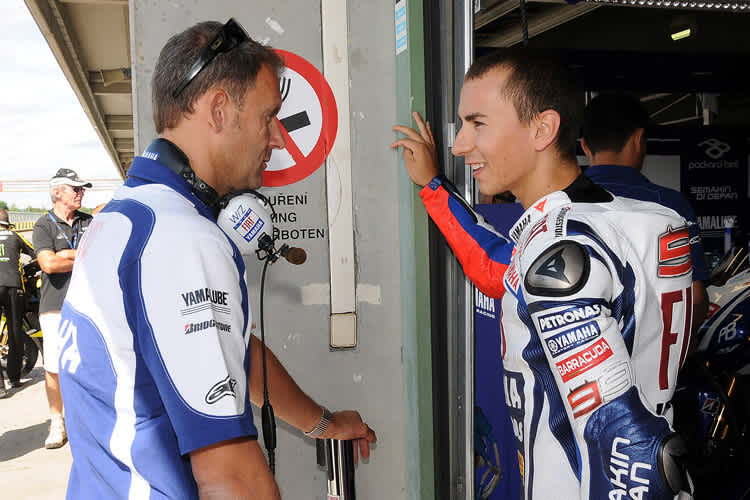 Teammanager Wilco Zeelenberg mit Jorge Lorenzo