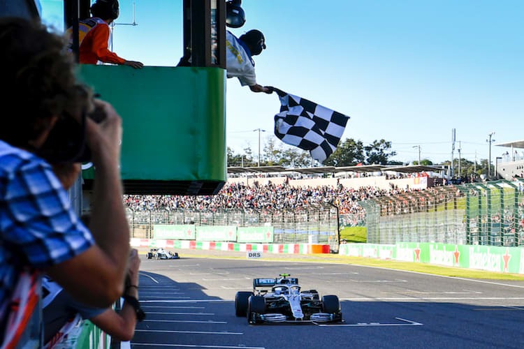 Valtteri Bottas im Ziel von Suzuka