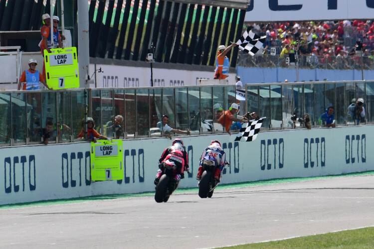 Di Giannantonio überquerte die Ziellinie knapp hinter Fernandez