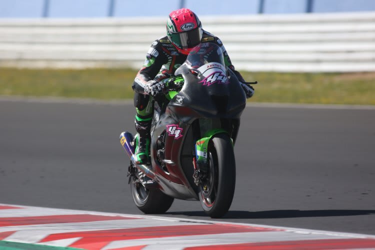 Lucas Mahias beim Misano-Test – es ist noch die 2020er Kawasaki