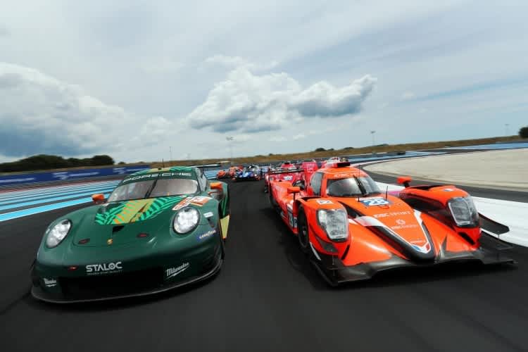 Der Porsche 911 RSR von Michael Fassbender und der Oreca 07 von IDEC Sport