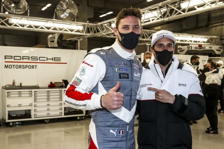 Neel Jani (re.) zusammen mit Kevin Estre