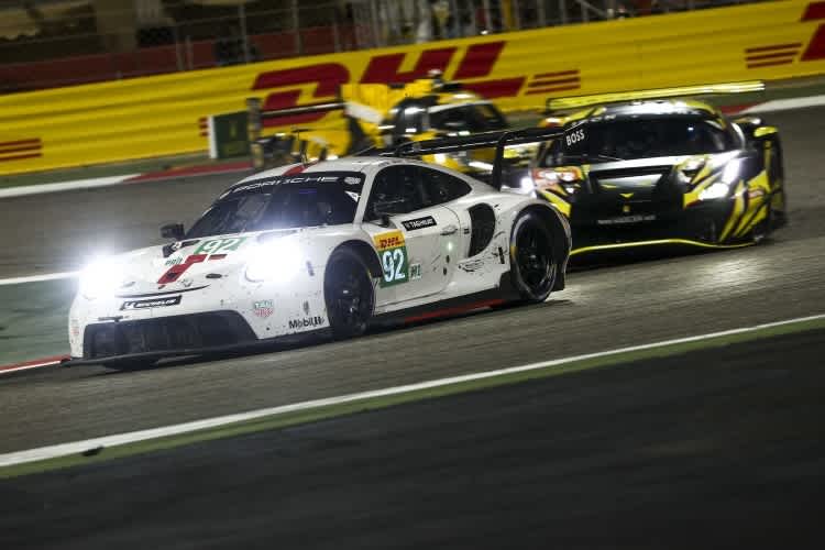 Der Porsche 911 RSR von Michael Christensen bei den 8h Bahrain