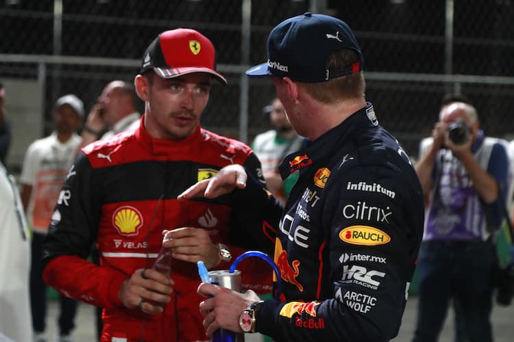 Charles Leclerc und Max Verstappen