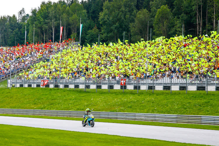 Valentino Rossi verabschiedet sich von seinen Fans in Österreich