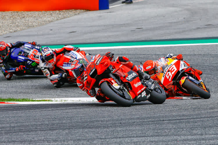 Bagnaia führte lange vor Marc Márquez und Co.