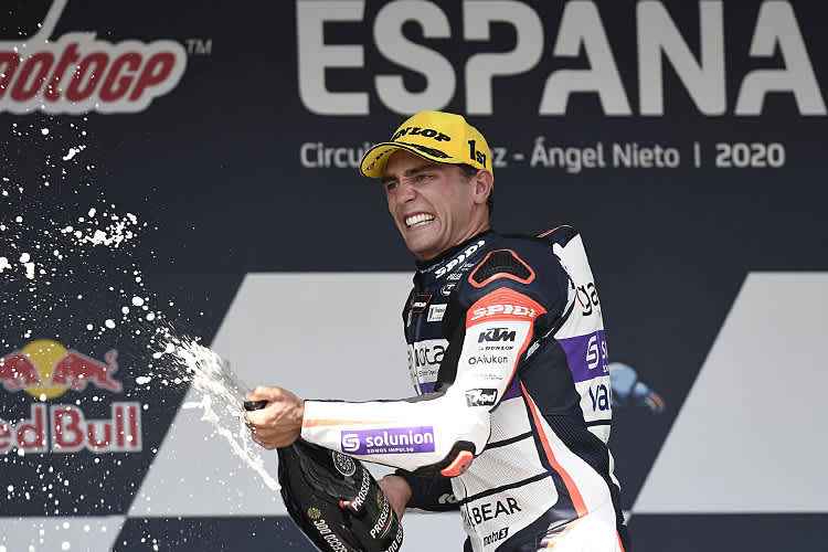 Berechtigter Jubel von Albert Arenas nach seinem zweiten Sieg 2020 in Folge